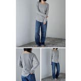 etoll エトル VネックコットンロングスリーブリブT | Fashion Letter | 詳細画像11 