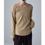 etoll エトル VネックコットンロングスリーブリブT | Fashion Letter | 詳細画像14 