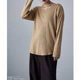 etoll エトル VネックコットンロングスリーブリブT | Fashion Letter | 詳細画像16 