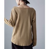 etoll エトル VネックコットンロングスリーブリブT | Fashion Letter | 詳細画像17 