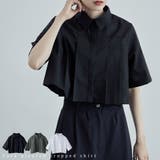 etoll エトル タックプリーツクロップドシャツ | Fashion Letter | 詳細画像1