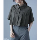 etoll エトル タックプリーツクロップドシャツ | Fashion Letter | 詳細画像6