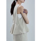 etoll エトル リネンタッチペプラムワンピース | Fashion Letter | 詳細画像8