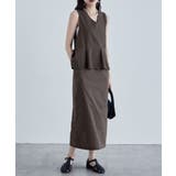 etoll エトル リネンタッチペプラムワンピース | Fashion Letter | 詳細画像11