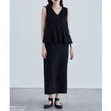 etoll エトル リネンタッチペプラムワンピース | Fashion Letter | 詳細画像13