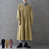 etoll エトル ノーカラーピンタックワンピース | Fashion Letter | 詳細画像1