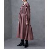 etoll エトル ノーカラーピンタックワンピース | Fashion Letter | 詳細画像11