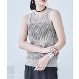 ミニループヤーン 透かし編み ニットタンクトップ | Fashion Letter | 詳細画像10 