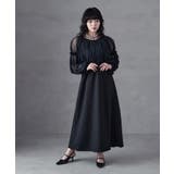 ブラック | aity アイティ チュールバルーン袖ブラウス×キャミワンピ | Fashion Letter