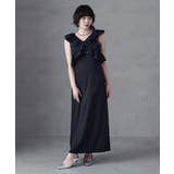 ブラック | aity アイティ チュールフリルベスト×キャミワンピ | Fashion Letter