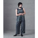 aity アイティ 花柄シアーフロッキーベアペプラム×ツイルオールインワン | Fashion Letter | 詳細画像10 