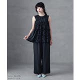 aity アイティ 花柄シアーフロッキーベアペプラム×ツイルオールインワン | Fashion Letter | 詳細画像14 