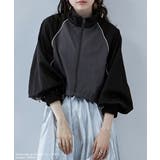 etoll エトル クロップドバイカラートラックジャケット | Fashion Letter | 詳細画像2