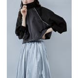チャコールグレー | etoll エトル クロップドバイカラートラックジャケット | Fashion Letter