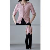 etoll エトル リボンオーバルネックリブトップス | Fashion Letter | 詳細画像12 