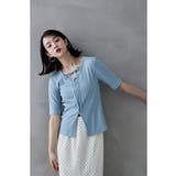 etoll エトル リボンオーバルネックリブトップス | Fashion Letter | 詳細画像17 