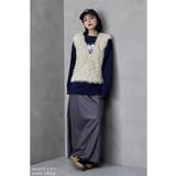 etoll エトル フェザーフリンジVネックベスト | Fashion Letter | 詳細画像14 