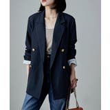 ネイビー | etoll エトル トラディショナルツイルテーラードジャケット | Fashion Letter