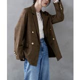 チェックブラウン | etoll エトル トラディショナルツイルテーラードジャケット | Fashion Letter