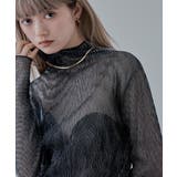 etoll エトル ラメシアープリーツハイネックトップス | Fashion Letter | 詳細画像16 