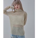 ライトベージュ | etoll エトル ラメシアープリーツハイネックトップス | Fashion Letter