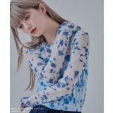 etoll エトル ローズプリントシアートップス | Fashion Letter | 詳細画像2 