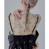 etoll エトル ラインフラワークルーネックシアートップス | Fashion Letter | 詳細画像4 