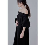 etoll エトル タフタボリュームオフショルワンピース | Fashion Letter | 詳細画像4