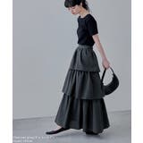 etoll エトル ギンガムチェックティアードスカート | Fashion Letter | 詳細画像2