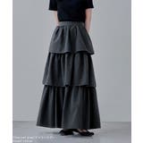 etoll エトル ギンガムチェックティアードスカート | Fashion Letter | 詳細画像11