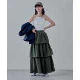 etoll エトル ギンガムチェックティアードスカート | Fashion Letter | 詳細画像17