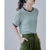 etoll エトル リンガーネックシアーボーダーTシャツ | Fashion Letter | 詳細画像11 