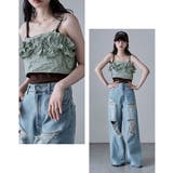 etoll エトル チェック柄フリルビスチェ | Fashion Letter | 詳細画像15