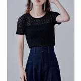 etoll エトル ストレッチレースハーフスリーブトップス | Fashion Letter | 詳細画像7