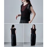 etoll エトル 前後2wayメッシュニットベスト | Fashion Letter | 詳細画像16 