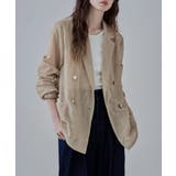 ベージュ | etoll エトル メッシュシアーテーラードジャケット | Fashion Letter