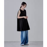 etoll エトル バックオープンスリーブレスフレアチュニック | Fashion Letter | 詳細画像7
