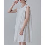 ホワイト | etoll エトル バックオープンスリーブレスフレアチュニック | Fashion Letter