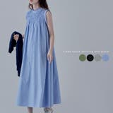 etoll エトル リネンタッチシャーリングワンピース | Fashion Letter | 詳細画像1 