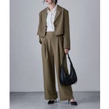 カーキ | etoll エトル セットアップパンツスーツ | Fashion Letter