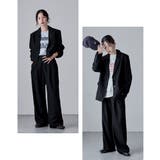 etoll エトル 【単品】ツイルタックワイドパンツ | Fashion Letter | 詳細画像6 