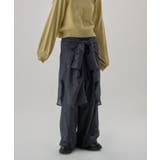 チャコールグレー | etoll エトル スパングル刺繍シアーパンツ | Fashion Letter