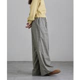 etoll エトル チェック柄コットンワイドパンツ | Fashion Letter | 詳細画像8 