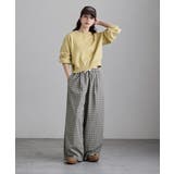 etoll エトル チェック柄コットンワイドパンツ | Fashion Letter | 詳細画像9 