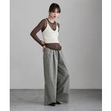 etoll エトル チェック柄コットンワイドパンツ | Fashion Letter | 詳細画像12 