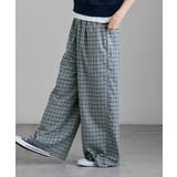 etoll エトル チェック柄コットンワイドパンツ | Fashion Letter | 詳細画像14 
