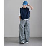 etoll エトル チェック柄コットンワイドパンツ | Fashion Letter | 詳細画像15 