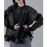 etoll エトル オーガンジーフリルヘムシアーブラウス | Fashion Letter | 詳細画像2 