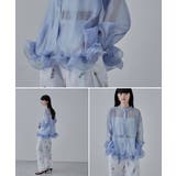 etoll エトル オーガンジーフリルヘムシアーブラウス | Fashion Letter | 詳細画像10 