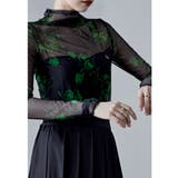 etoll エトル 花柄シアーボトルネックトップス | Fashion Letter | 詳細画像5 